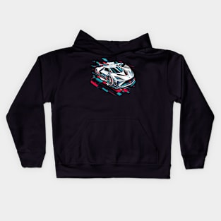 Speed of Tomorrow: Geometric Future Car Kids Hoodie